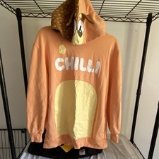 Bluey Chilli Pullover Hoodie Peach Graphic Print Women  s Size S