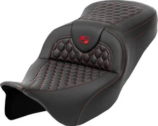 Saddlemen RoadSofa HC Seat Red Stitch #284862 Harley Davidson