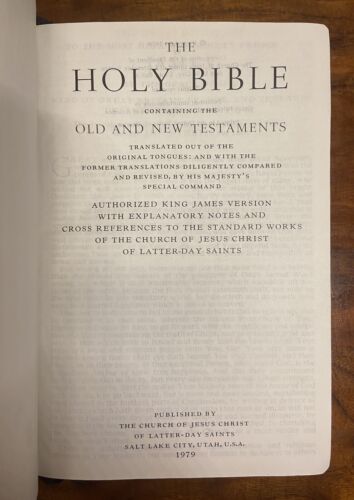 Holy Bible King James Version KJV LDS Brown 1979 ~ 9 1/2 x 6 1/2 EXCELLENT! - Picture 9 of 11