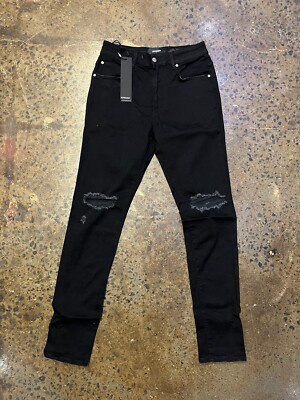Represent Men's DESTROYER DENIM Black Size 38 NWT