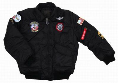 Blouson Aviateur Bombers CWU45 TOP GUN Noir Enfant de à 16 ans