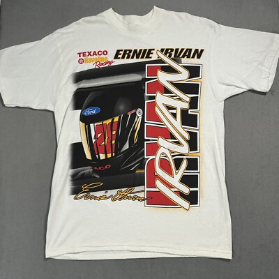Ernie Irvan NASCAR Driver Vtg 90s Y2K AOP All Over Print 3D Racing T Shirt XL