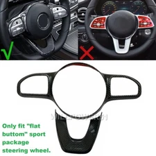 Gloss Carbon Fiber Print Sport Steering Trim Cover Fits 20-25 X247 GLB250 GLB35