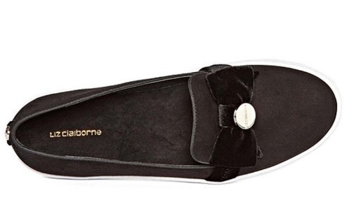 New in Box Liz Claiborne Weaver Slip on Sneakers Pink, Black, Navy Blue Shoes - Picture 5 of 10