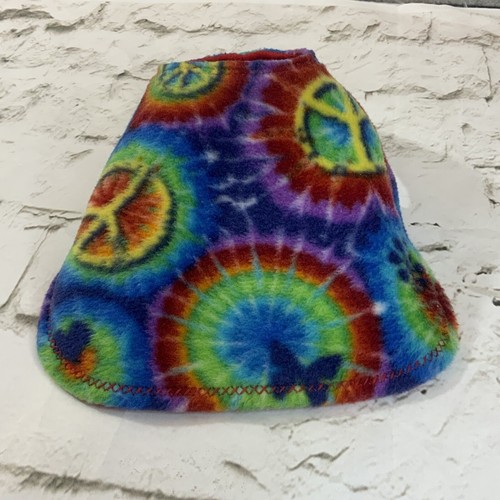 Small Dog Vest Flannel Hippie Boho Peace Sign Print Red Butterfly Psychedelic - Picture 3 of 5