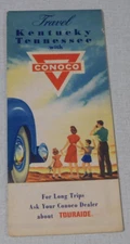 1956 Conoco gas station map of Kentucky and Tennessee