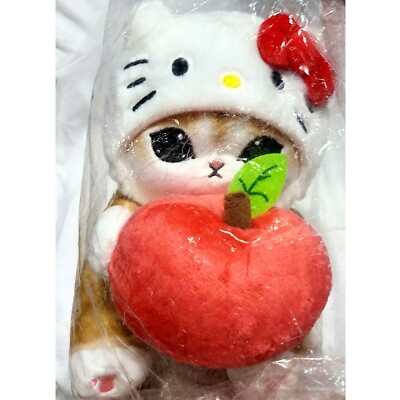 mofusand Sanrio Characters Hello Kitty Stuffed Plush Doll S Apple
