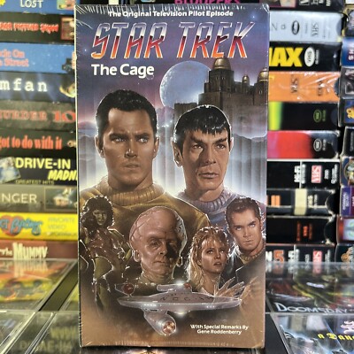 Star Trek The Cage Episode 1 TOS Pilot New VHS Color and B/W Studio Stamps