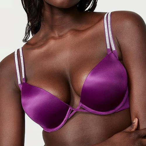 Victoria's Secret Bombshell Add-2-Cups Push-Up Bra 30D *Grape Shine Strap* NEW! - Picture 2 of 4