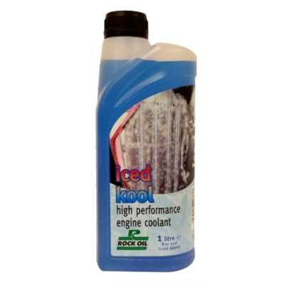 Rock Oil Iced Kool Hochleistungs Motorrad Kühlmittel Frostschutz vorgemischt 1L