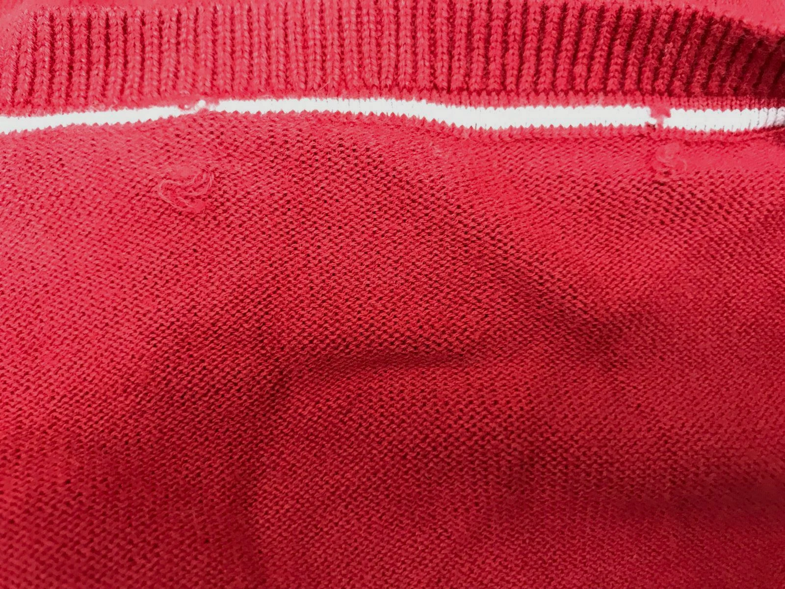 $69 Michael Kors maglione uomo rosso manica lunga classico scollo a V logo felpa S