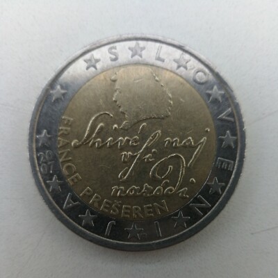 2 Euro Sondermünze 2007 France Preseren Slovenia 