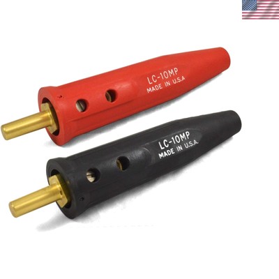 Versatile LC-10MP Tapered Plugs in Red & Black - Ideal for 4-1/0 Welding Cables