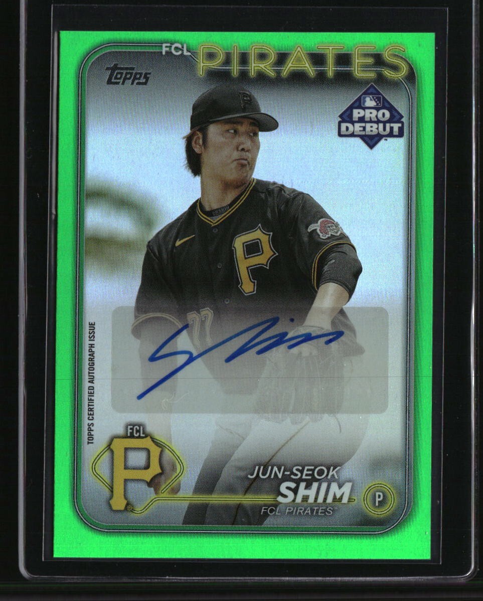 Junページ 2024 Topps Pro Debut Jun-Seok Shim #PD-59 Green #90/99 Pittsburgh
