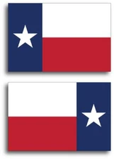  2pk Texas Lone Star State Flag Vinyl Decal Sticker Truck Car Bumper Car Window