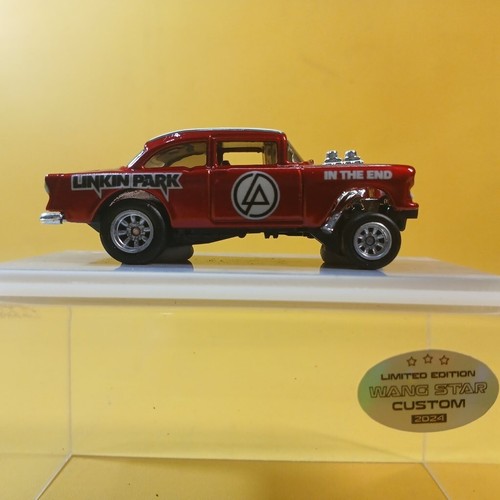Hot Wheels 55 CHEVY BEL AIR GASSER Rojo LINKIN PARK (WANGSTAR CUSTOM) PILOTOS REALES - Imagen 10 de 15