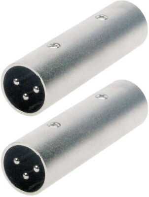 2x ADAM HALL XLR Adapter 3-pol male männlich / XLR male Stecker Audio Verbinder