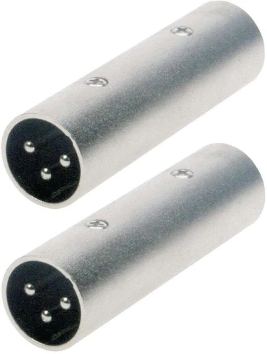 2x ADAM HALL XLR Adapter 3-pol male männlich / XLR male Stecker Audio Verbinder