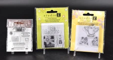 NEW Studio G 12-Piece Clear Stamps 3 Packs Easter Chicks Summer Florals Be Happy