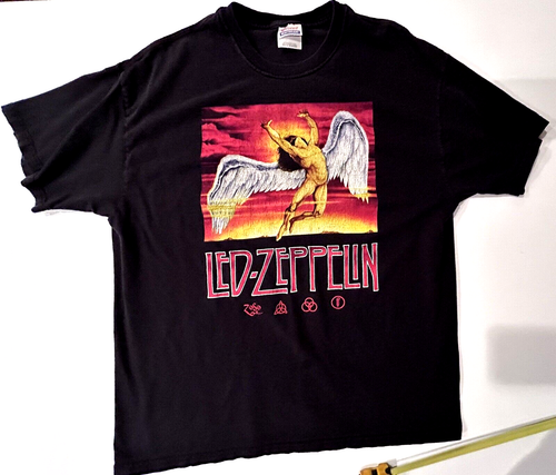 Vintage Led Zeppelin 2004 T-Shirt - Hanes 100% Cotton, black xl - Rare!