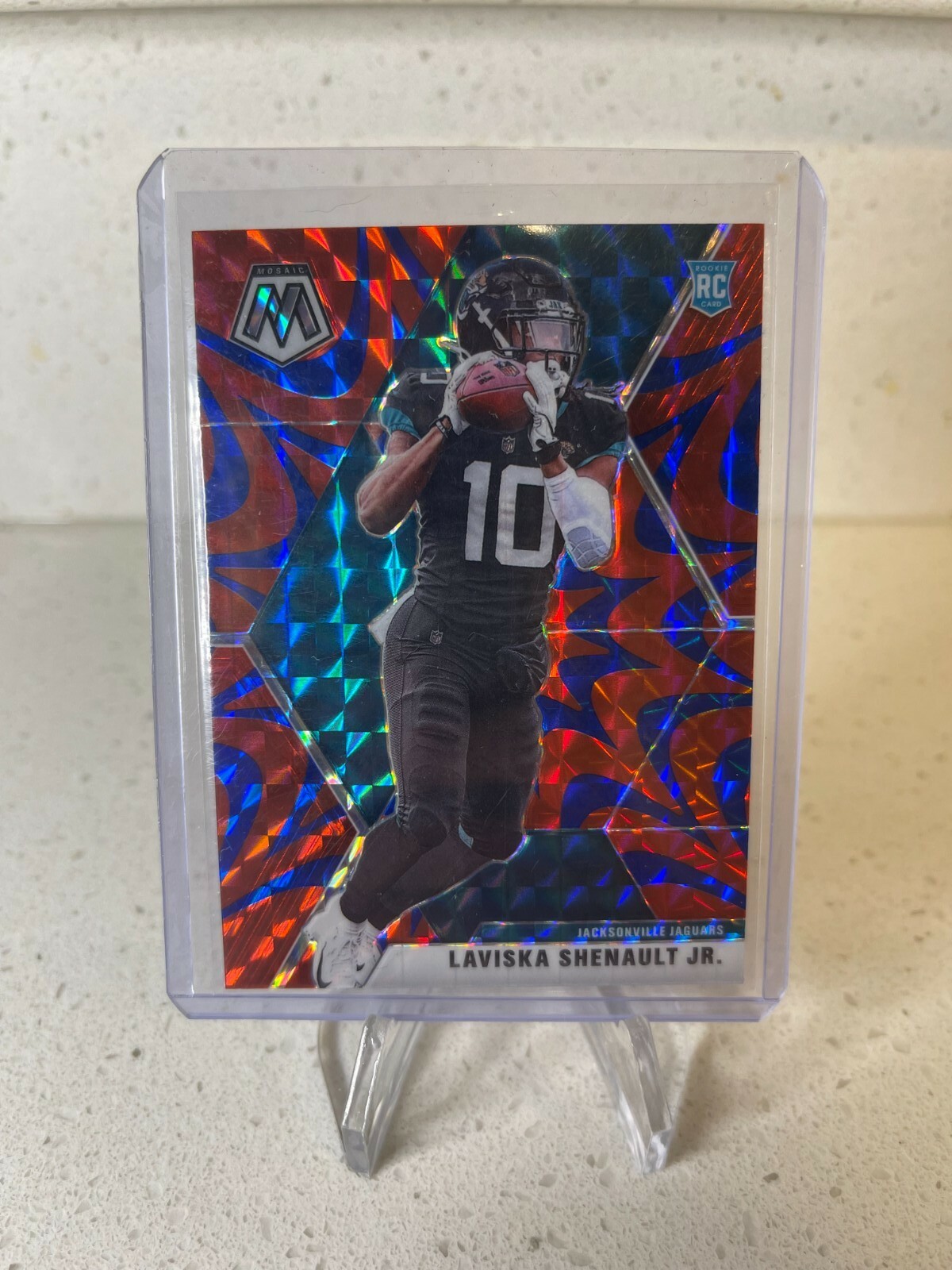 LAVISKA SHENAULT JR. 2020 Panini Mosaic #217 Rookie RC Blue Reactive Prizm