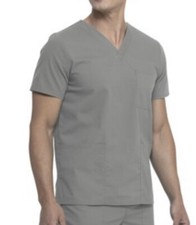 Scrubstar Unisex V-Neck Scrub Top Size Small Condor Grey