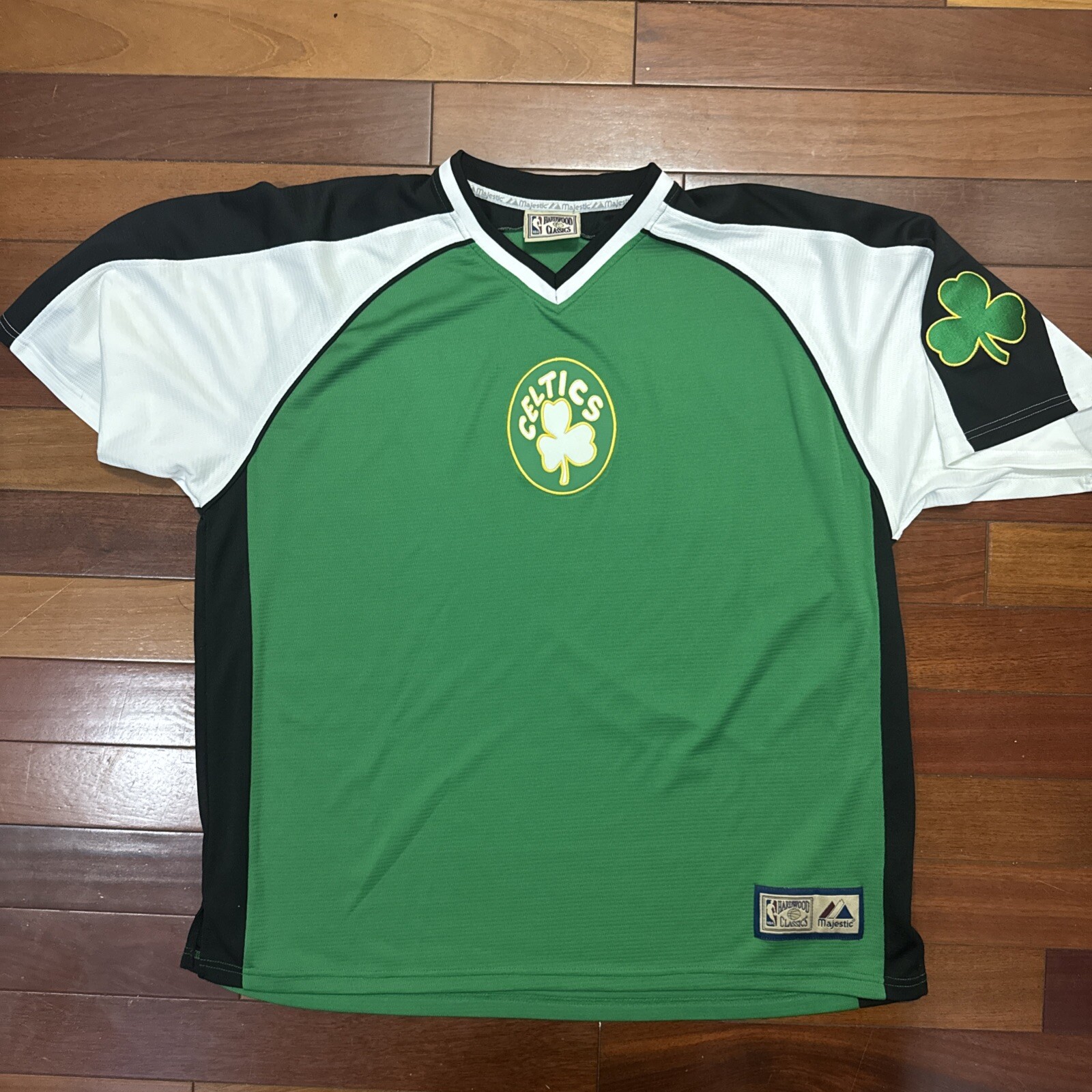 Majestic Vintage Boston Celtics Warm-Up Jersey Hardwood Classics 2XL