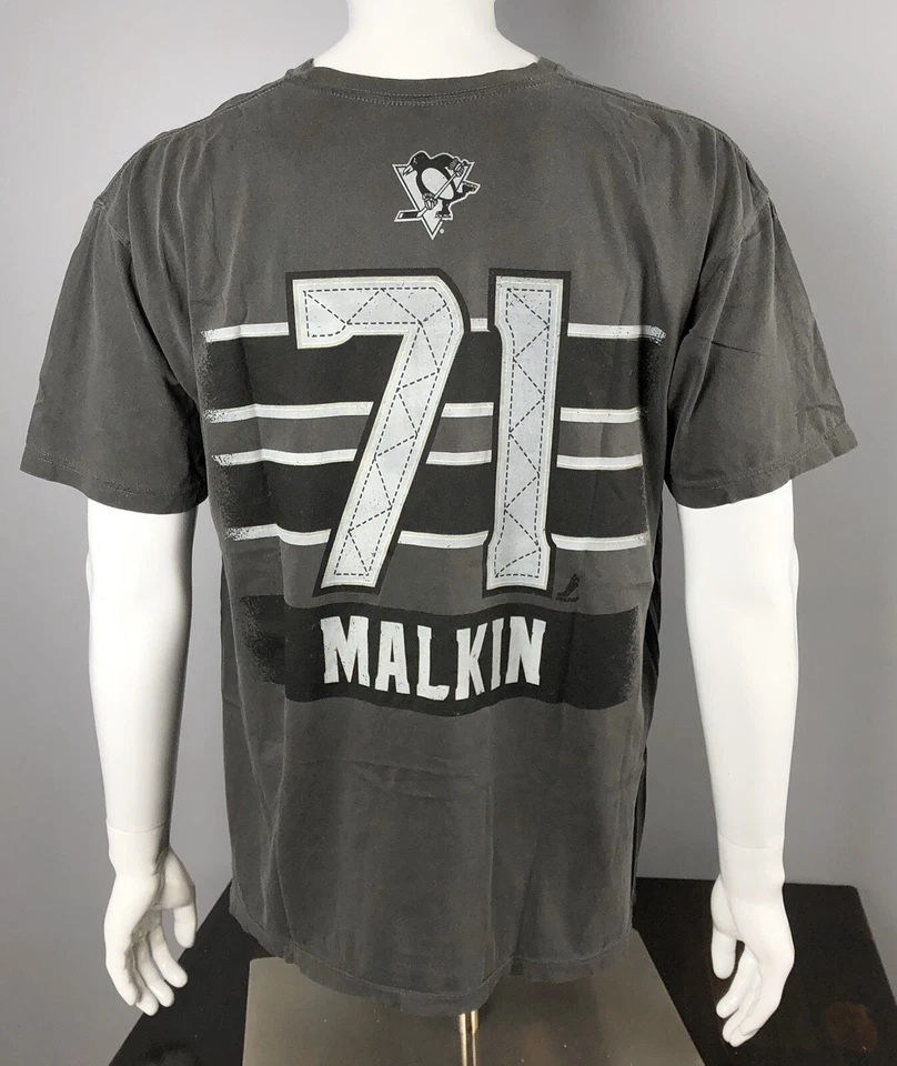 Camiseta Pittsburgh Penguins #71 Evgeni Malkin Ice Cutter Pigment Dye (2 tallas) Foto 4 de 4