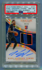 2015 IMMACULATE ROOKIE PATCH AUTO KARL-ANTHONY TOWNS /32 PSA 8 POP 1 NONE HIGHER