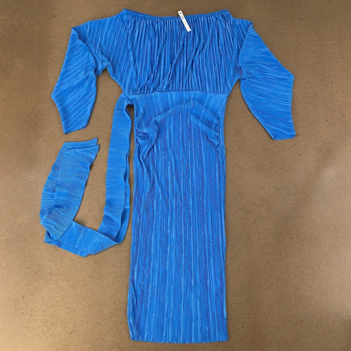 ASOS Maternity Women's Size Blue Long Sleeve Ribbed Belted