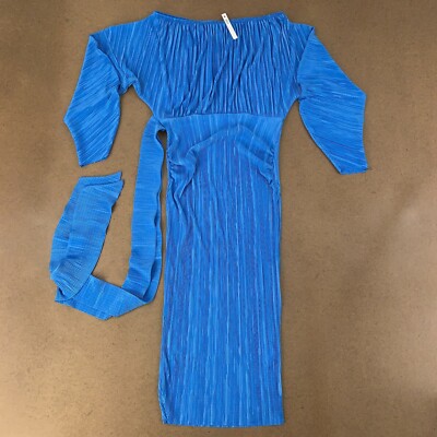 ASOS Maternity Women's Size 2 Blue Long Sleeve Ribbed Belted Bodycon Dress  NWT | eBay