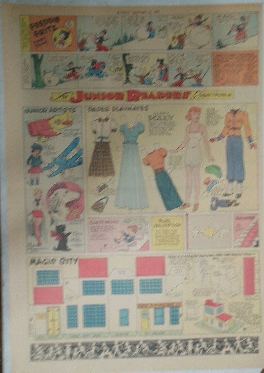 Junior Readers Paper Doll by Dudley Fisher from 1/22/1939 Full