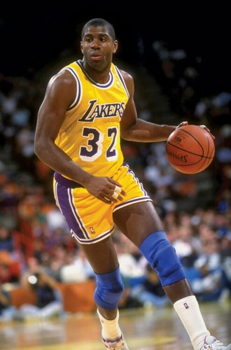 LOS ANGELES LAKERS MAGIC JOHNSON ADIDAS AUTHENTIC MEDIUM HOLO SIGNED JERSEY RARE - Picture 5 of 8