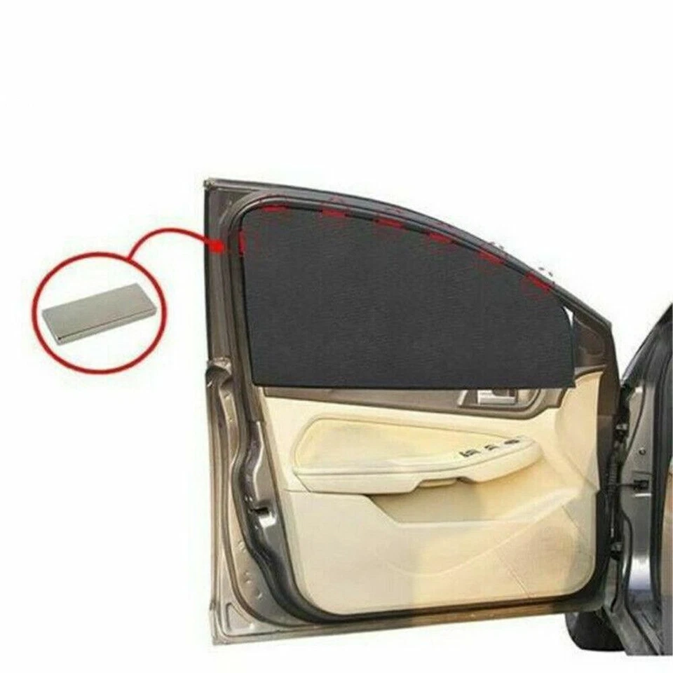 Cubierta de parasol para ventana trasera delantera lateral del coche 4 piezas protector de malla cortina de protección UV Foto 4 de 4