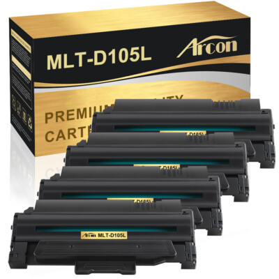 4 PACK Toner Compatible With Samsung MLT-D105L ML2580N ML1911 SCX4623FW SCX4600