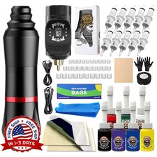 Profesional Maquina De Tatuaje Kit Para Tatuar Tattoo Rotativa Pluma Inalambrico