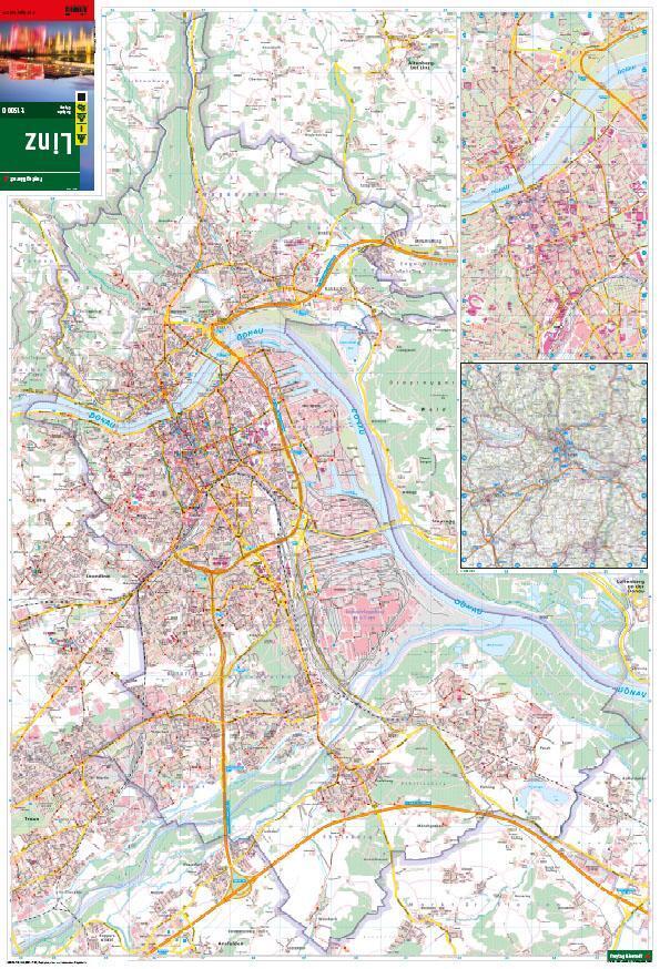 Thumbnail - Linz, Stadtplan 1:15.000, Freytag & Berndt Freytag-berndt Und Artaria