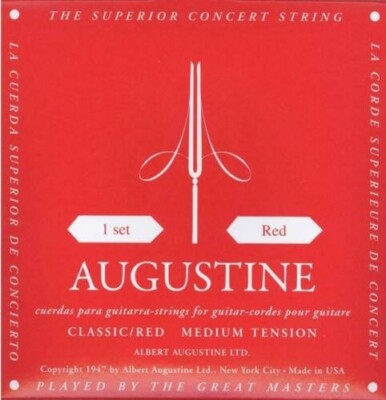 Albert Augustine Classic Red Copper Bass / Nylon treble Classical Guitar Strings