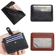 Slim Minimalist Card Wallets PU Leather Credit Card Holder Pocket for Men Women