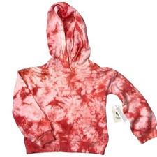 NWT Tucker  Tate Red Bloom Tie Dye Hoodie Sweatshirt Size 7