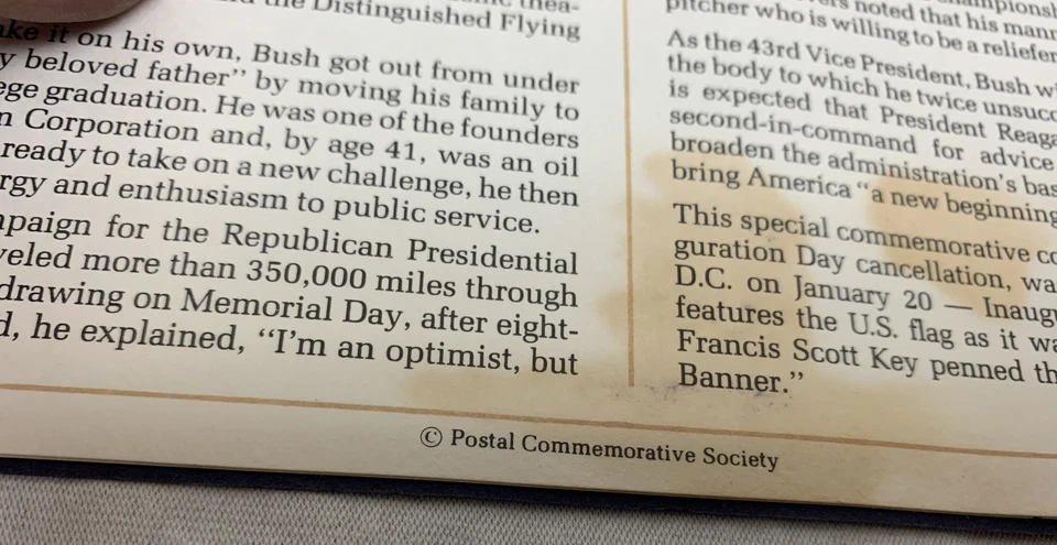 Vice Presidential Inaugural Covers Honoring George Bush 1981 Paperback - Image 3 of 4