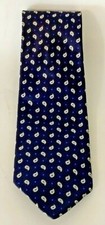 Lauren Ralph Lauren 100 Silk Navy Paisley Neck Tie Hand Finished USA