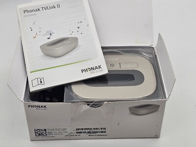 Phonak TVLink2 Base Station TV Link II TV sound amplifier - New Open Box 