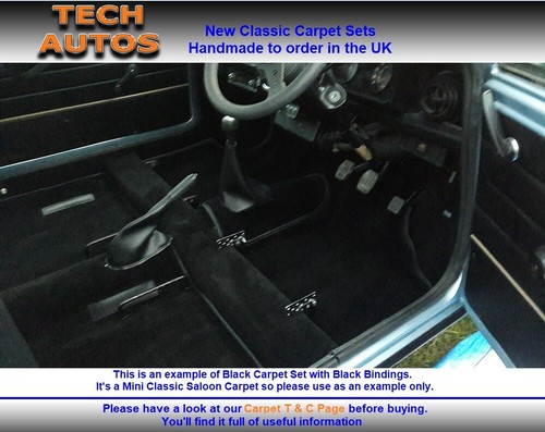 Carpet Set Handmade to Order Hessian Backed Navy Blue Vauxhall Velox PA LHD  - Picture 8 of 11