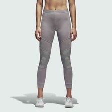 ADIDAS BY STELLA MCCARTNEY PEARL GREY FITNESS GYM TIGHTS LEGGINGS Size M RRP£90