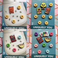 Crocs Handmade jibbitz 5-10pc Froot Loops Cheerios Cereal shoe charms Set
