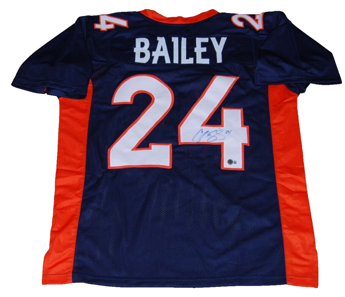 Champ Bailey Autographed Signed Denver Broncos () Custom football jersey BECKETT BAS BR25931 