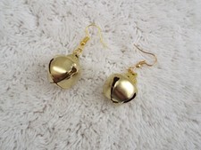 Goldtone Jingle Bell Pierced Earrings G7 