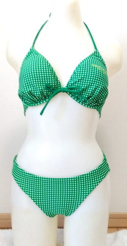 Marie-Claire Gingham karierter Bikini- und Boatneck-Shirt-Set - hergestellt in Japan 11L neu - Bild 5 von 24