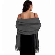 Winter Scarfs for Women Grey Pashmina Shawls and Wraps for Women Wedding Shaw...